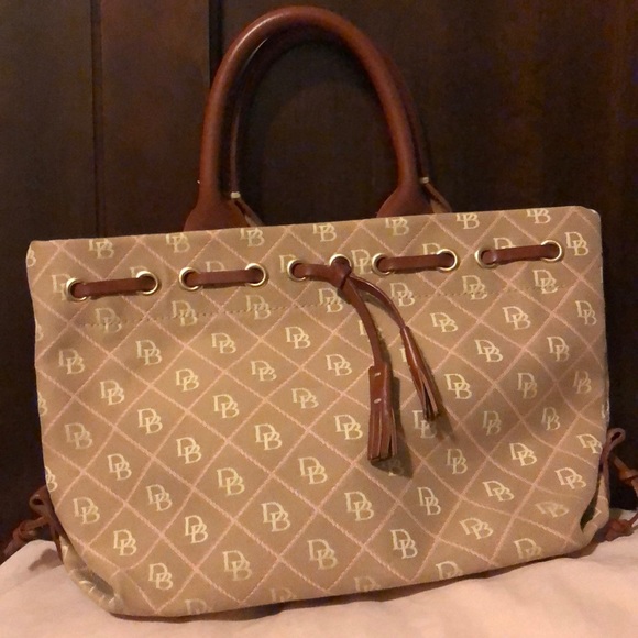 Dooney & Burke Small Signature Tulip Tassel Tote - Picture 1 of 3